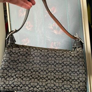 Coach Black and Brown Shoulder Bag